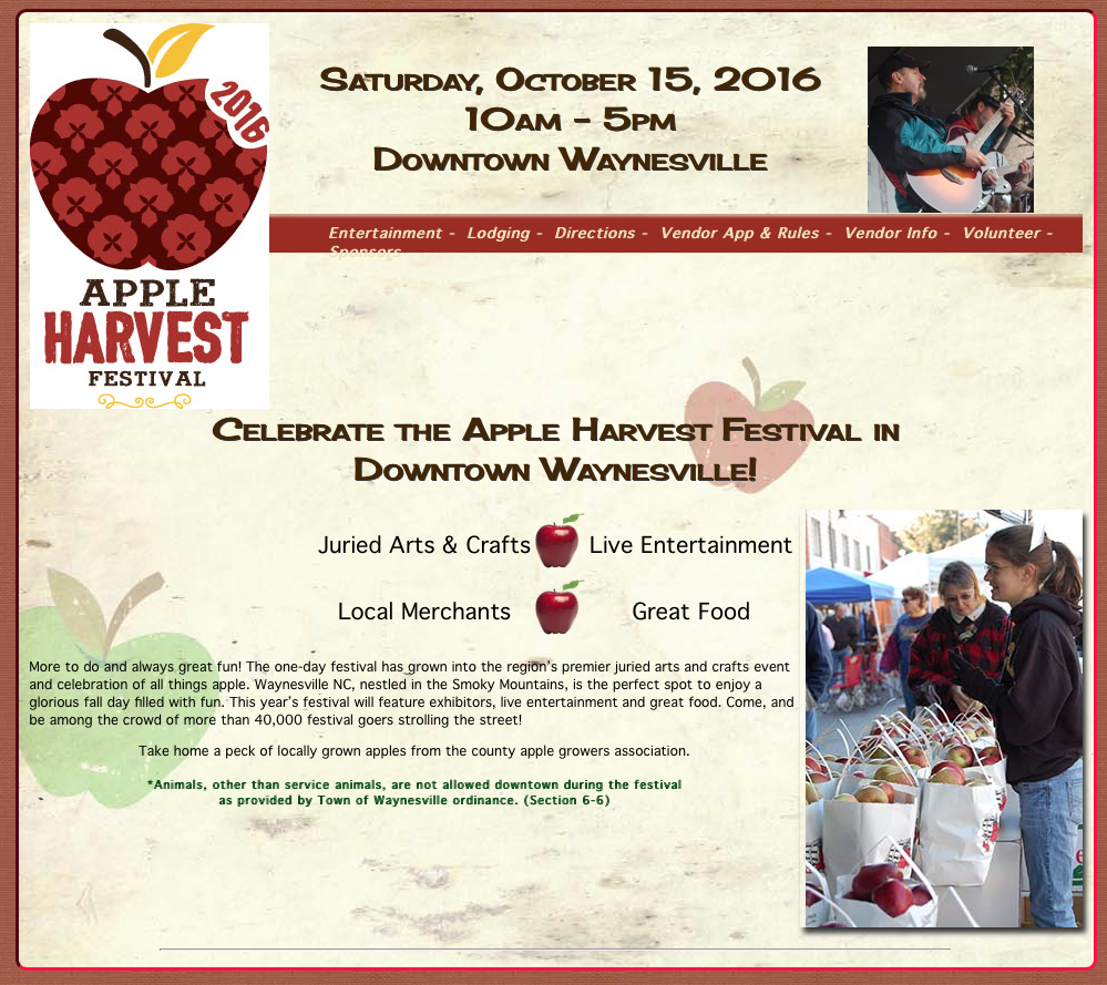 The Waynesville Apple Harvest Festival is coming on Saturday October